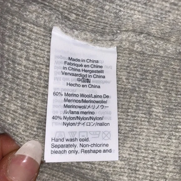 𝅺MADEWELL Gray Merino Wool Cardigan Sweater Sx - Picture 6 of 6